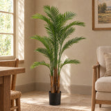 125cm UV Resistant Artificial Raphis Palm Tree with Natural Trunk