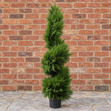 120cm Spiral Cypress Artificial Tree UV Resistant Outdoor