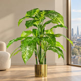 100cm Large Fox's Aglaonema (Spotted Evergreen) Tree Artificial Plant