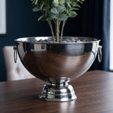 29cm XL Silver Champagne Bowl Metal Planter