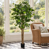 180cm Fire Retardant Artificial Retusa Ficus Tree - 1134 Leaves