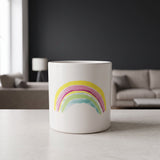 12cm Ceramic Rainbow Multicolour Planter