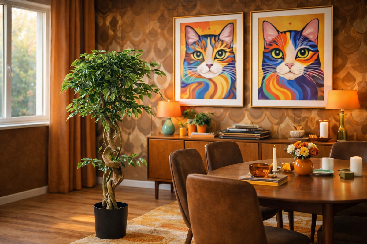 Using Artificial Plants to Break Up Blank Walls