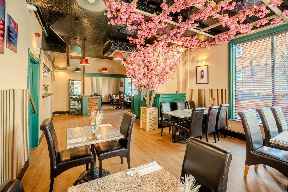 Kyoto Restaurant Louth cherry blossom installation – kyoto restaurant cherry blossom dining room