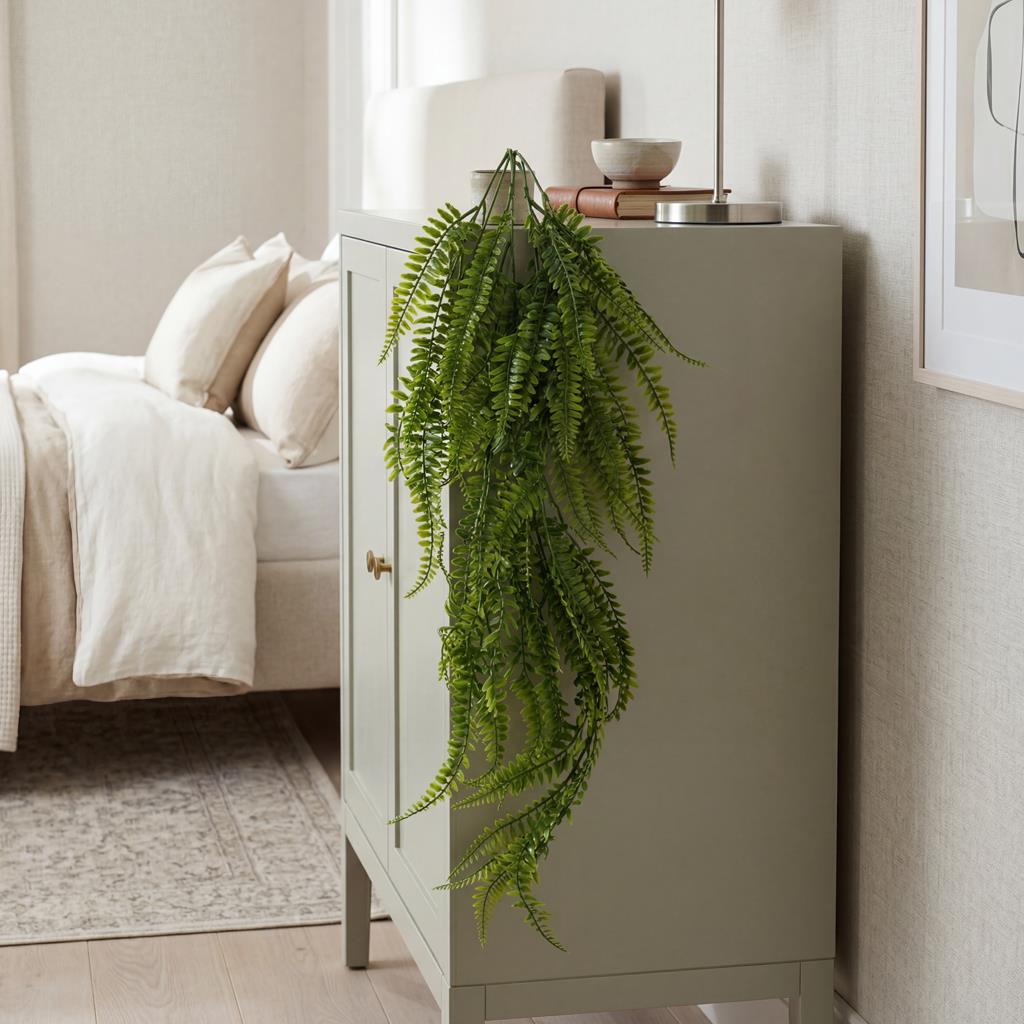 75cm Artificial Trailing Fern Plant Hanging Faux Greenery – image 2