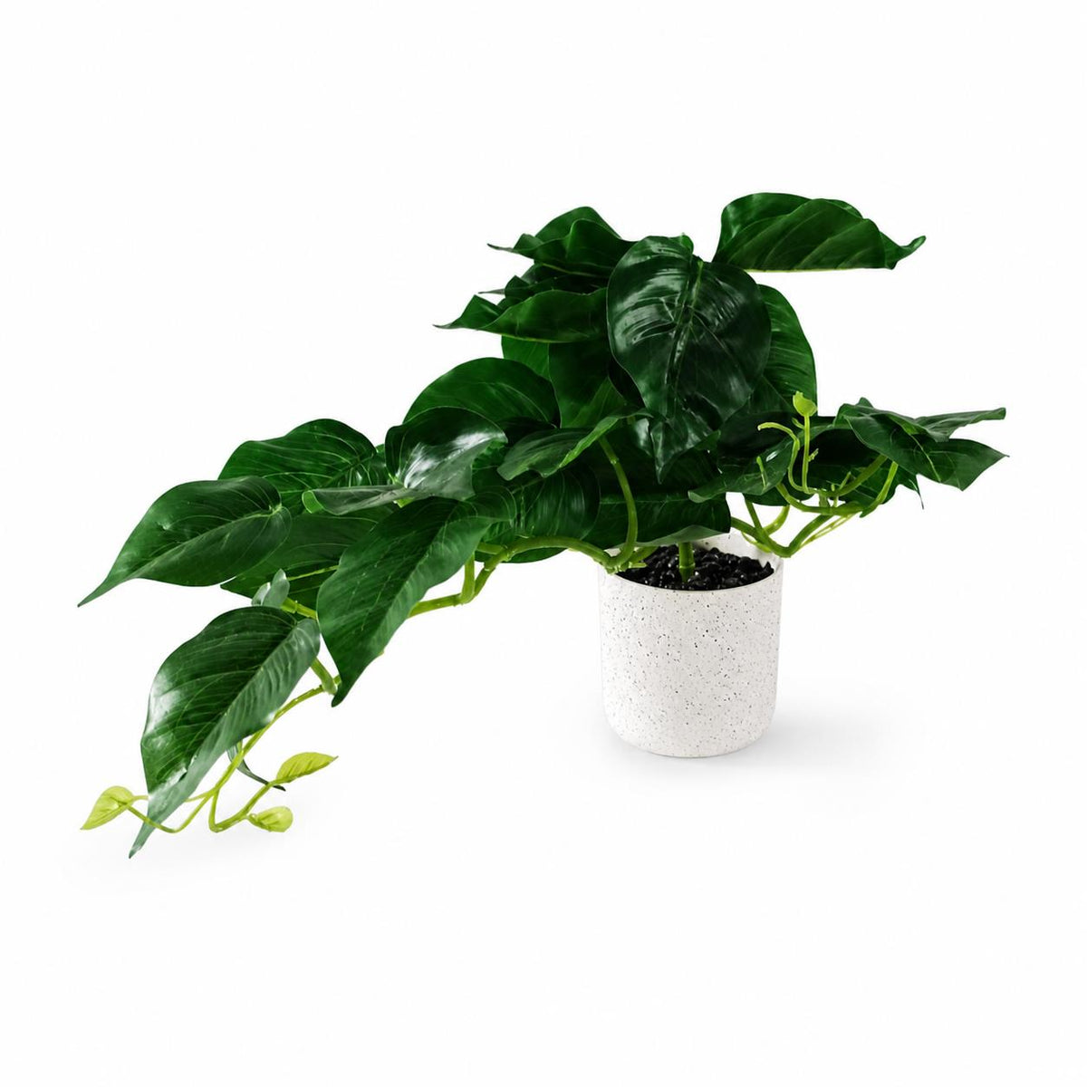 30cm Artificial Mini Pothos in Decorative White Pot – image 2