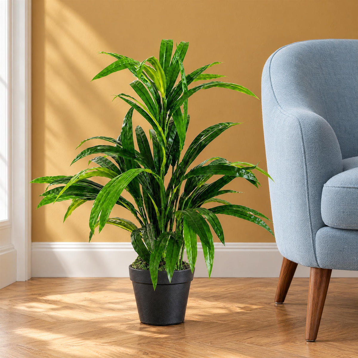 65cm Artificial Large Leaf Bamboo Shrub Plant