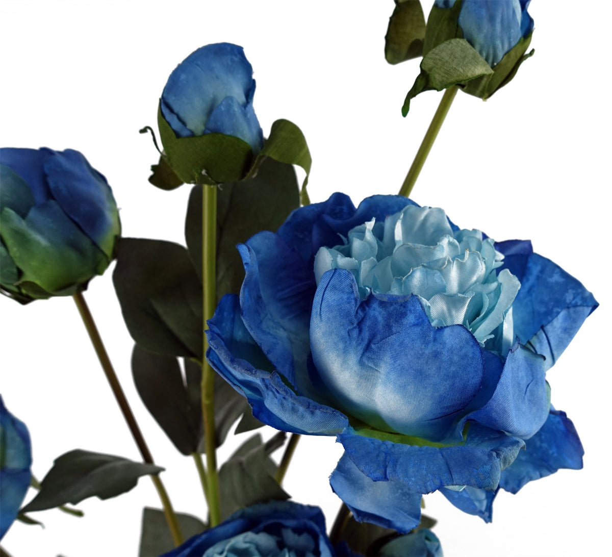 55cm Peony Artificial Flower Stems - 4 flowers 3 buds – image 18