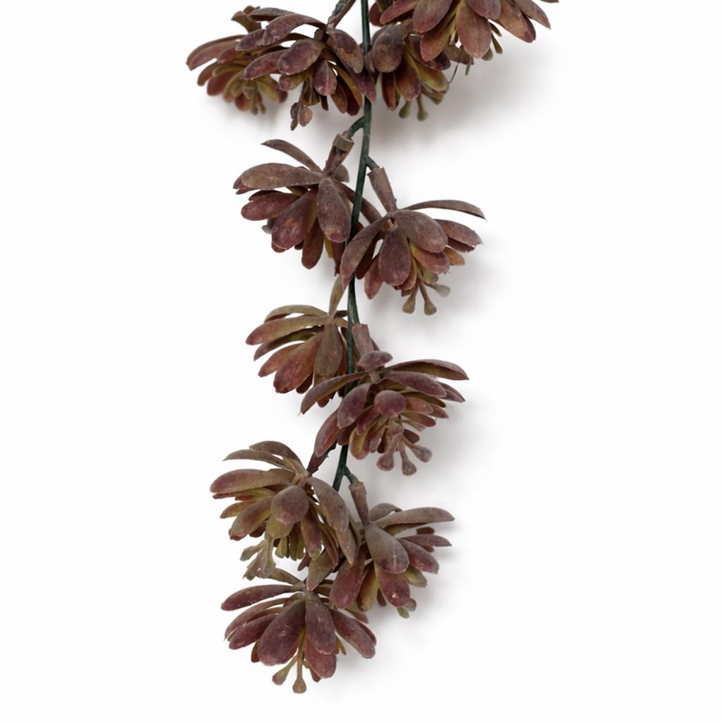 70cm Artificial Trailing Sedum Succulent Plant Dusty Brown Hanging Faux Greenery