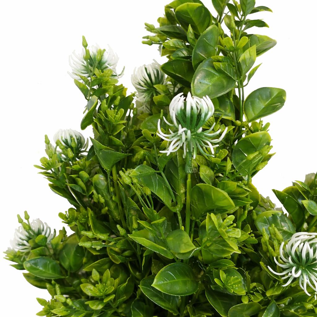 75cm Artificial Boxwood & Budding Foliage Bush Stem – image 4