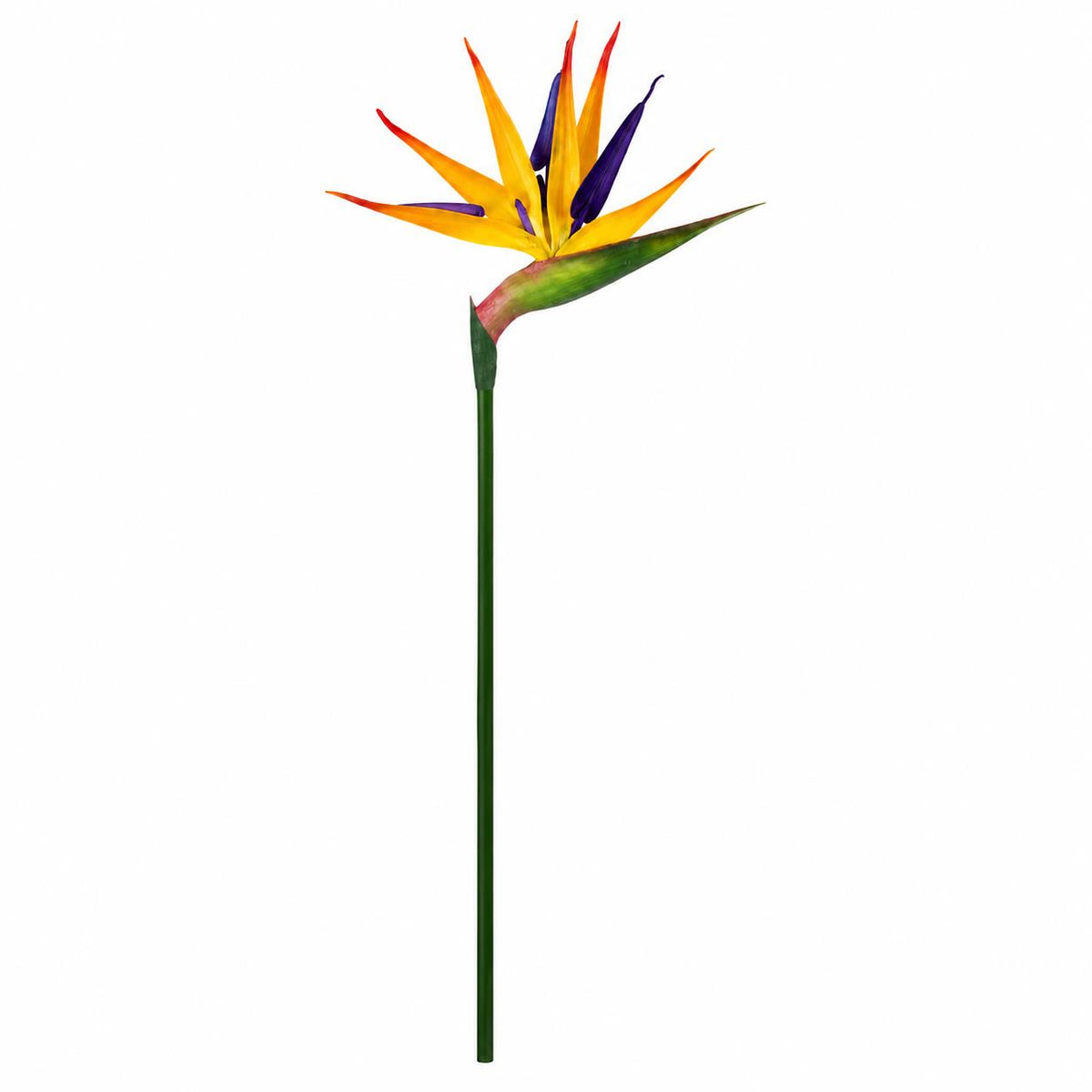 80cm Artificial Orange Bird of Paradise Flower Stem – image 2
