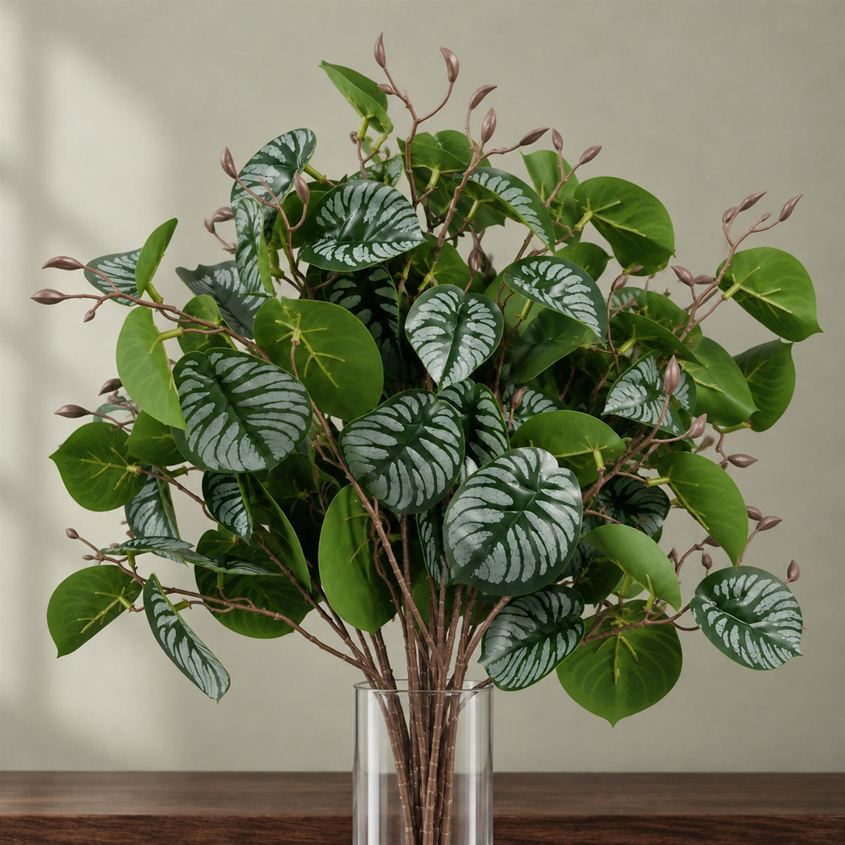 70cm Artificial Zebra Foliage Stem Spray