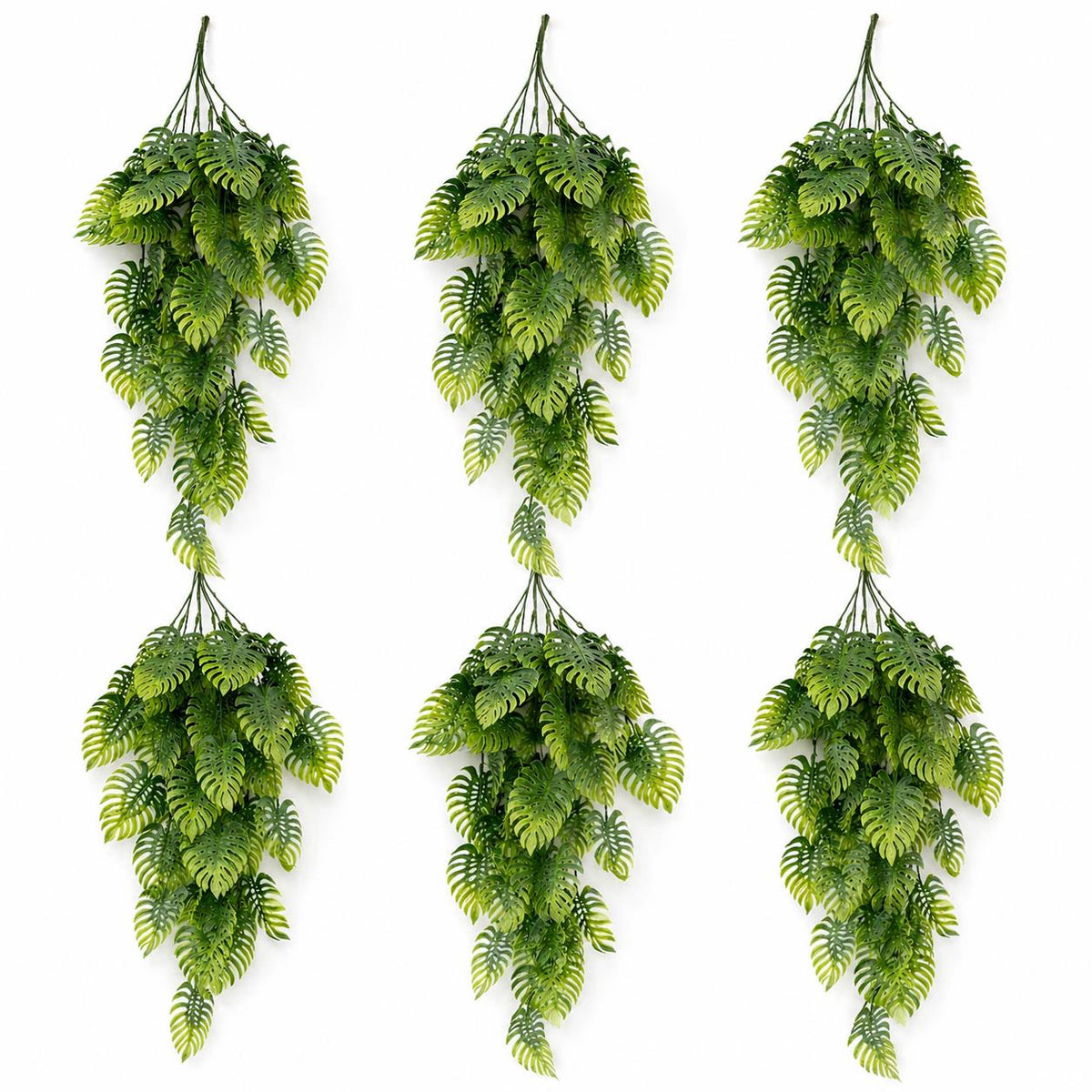 80cm Artificial Trailing Tropical Monstera Plant - Sage Green – image 4
