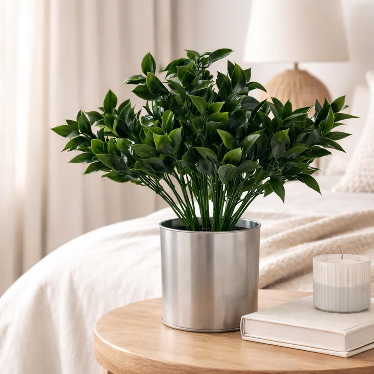 30cm Artificial Boxwood Leaf Foliage Spray Stem – image 5
