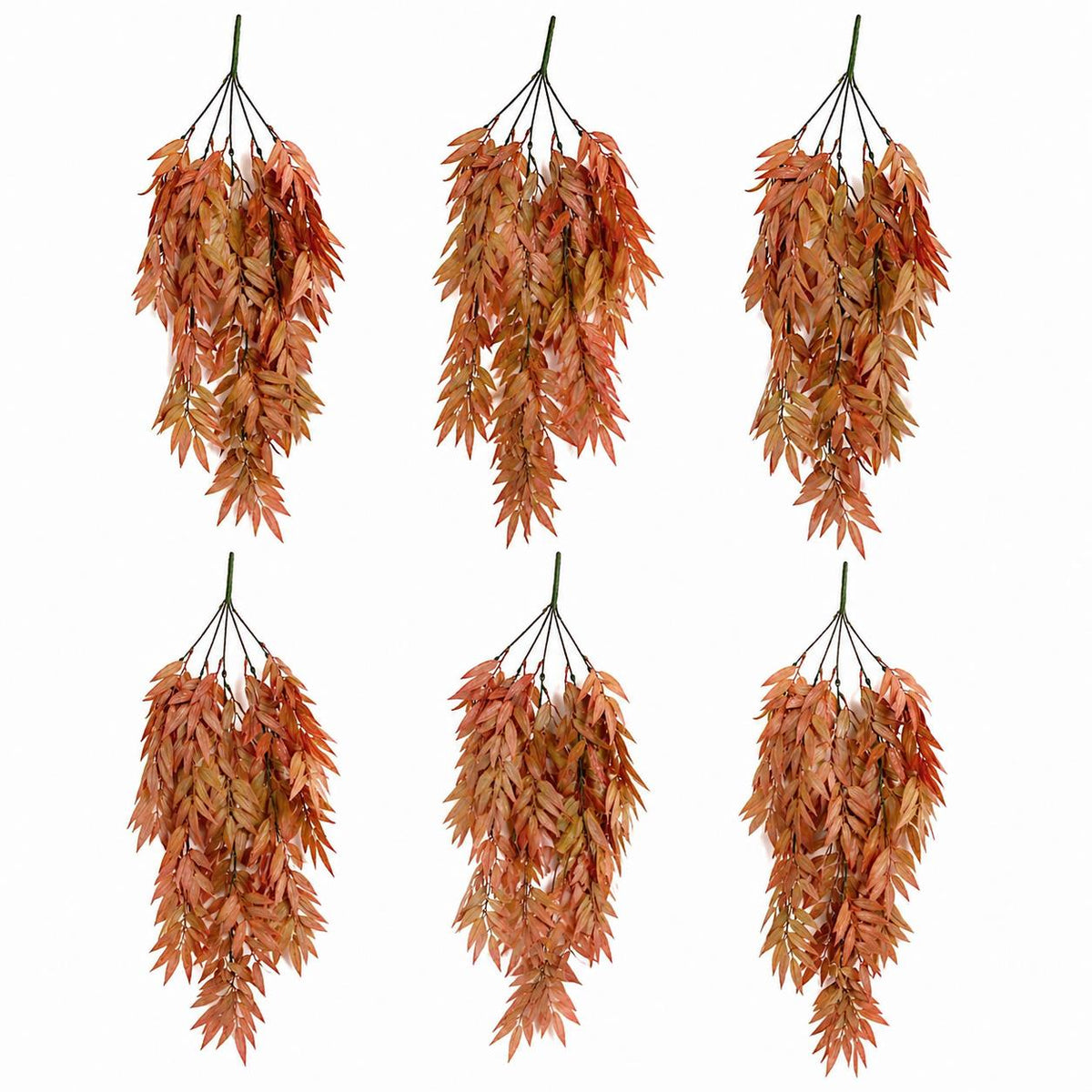 75cm Artificial Trailing Foliage Plant Dusty Orange Hanging Faux Greenery – image 3