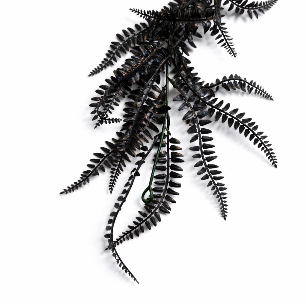180cm Black Artificial Fern Garland Hanging Foliage Decoration – image 3