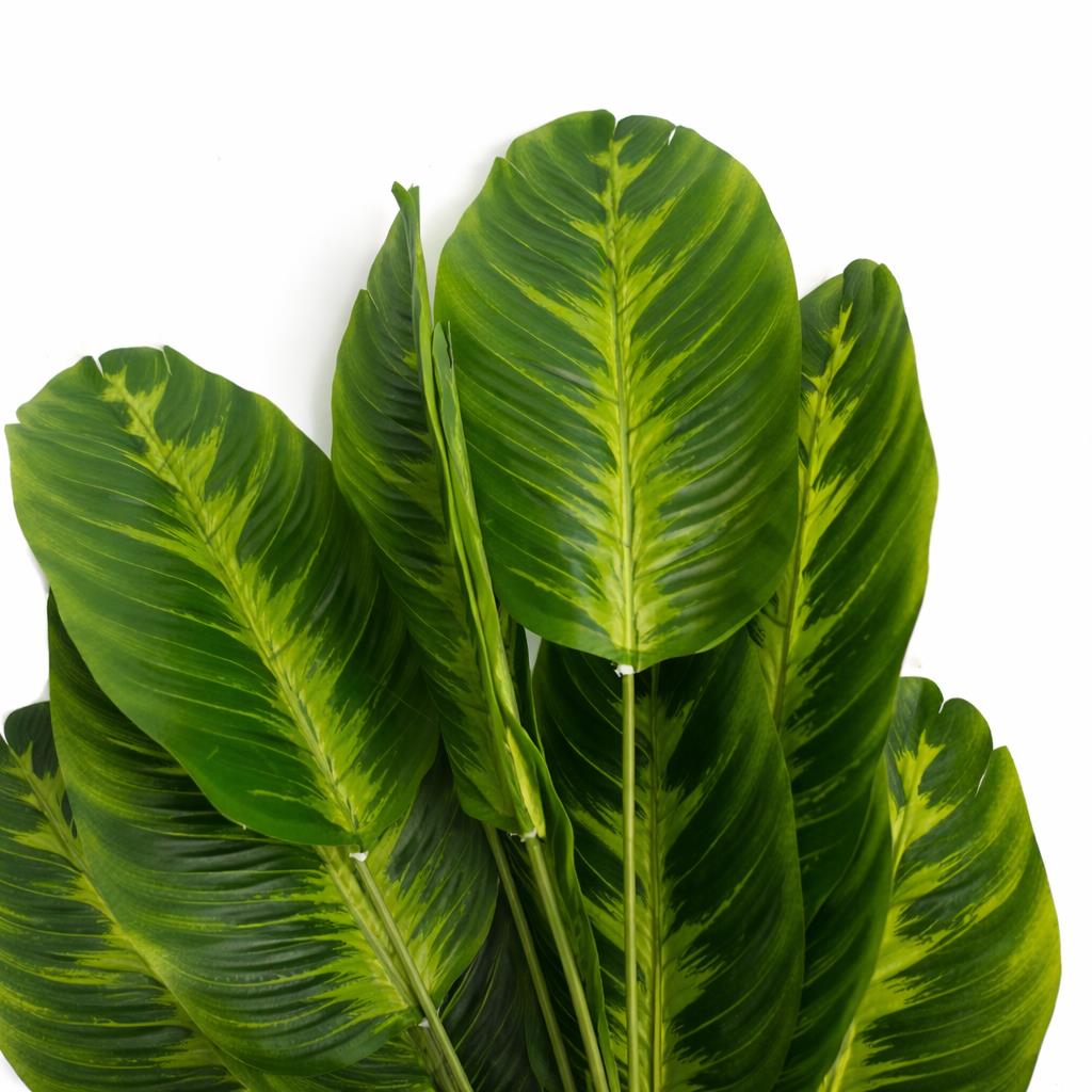 65cm Artificial Dieffenbachia Style Stem Plant Large Faux Green Foliage Arrangement – image 3