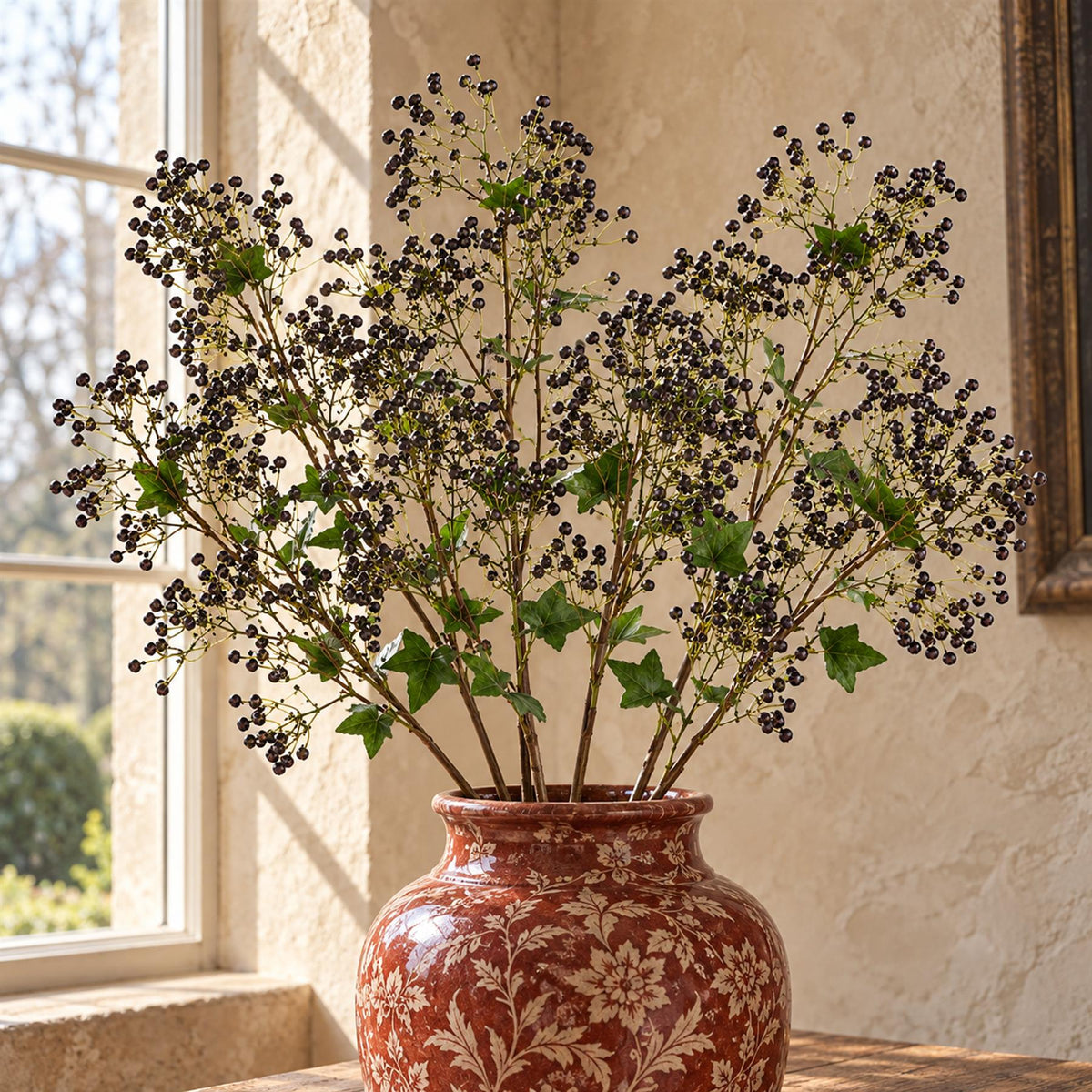 86cm Artificial Daphne Berry Spray
