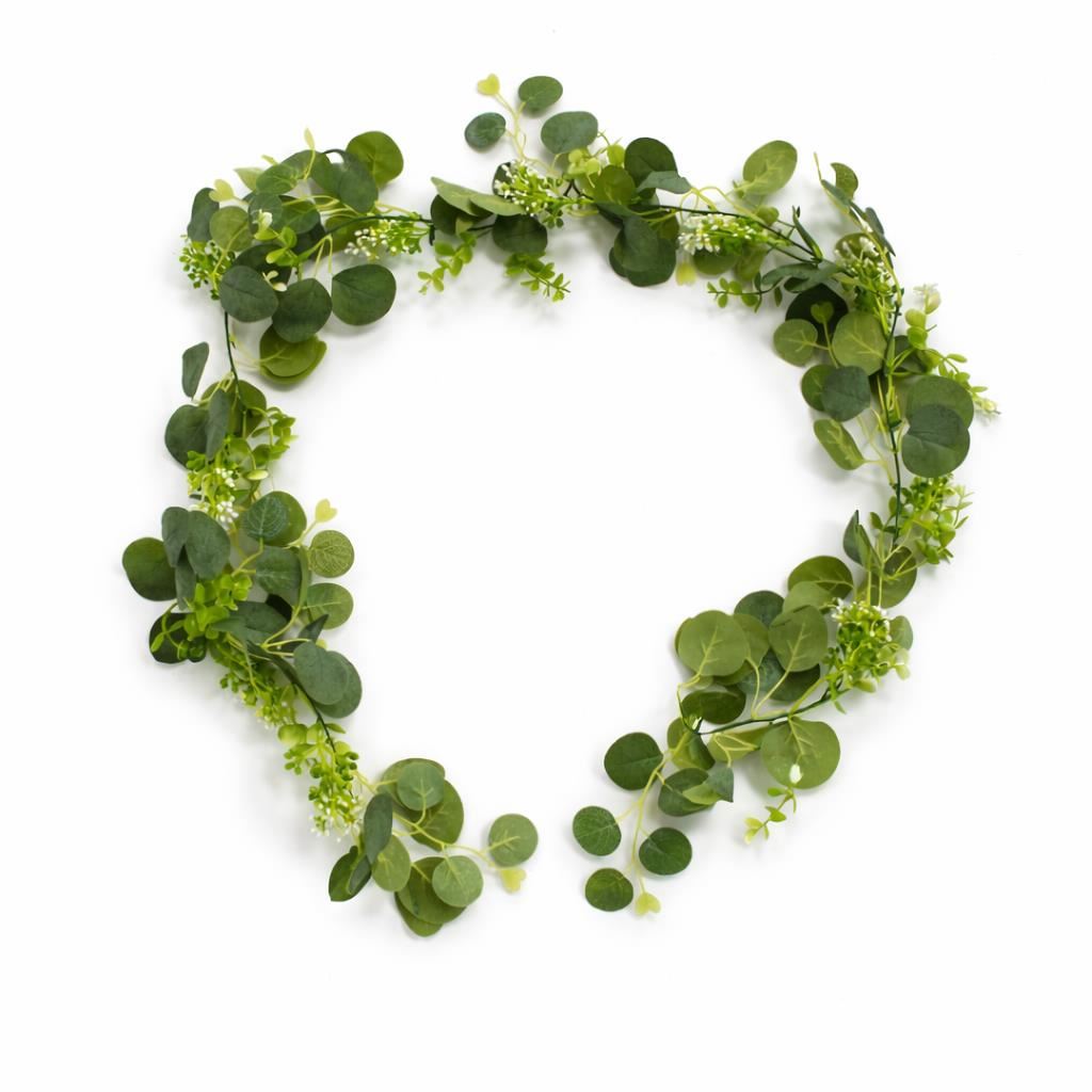 160cm Artificial Eucalyptus Garland with Mixed Foliage – image 9