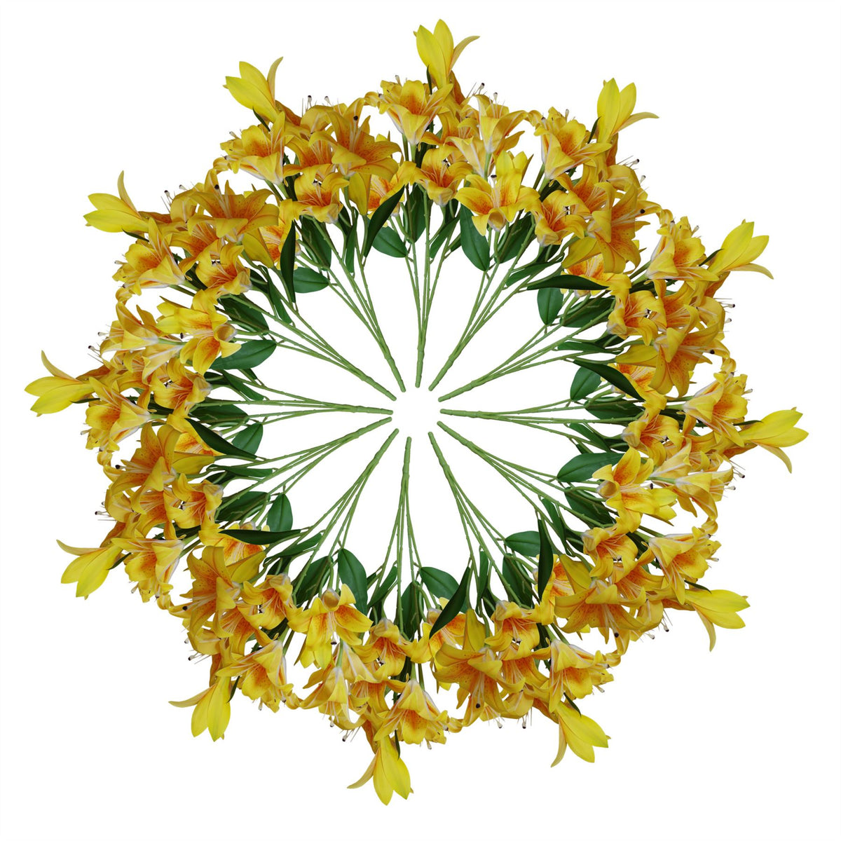 60cm Artificial Lily Stem Yellow – image 7