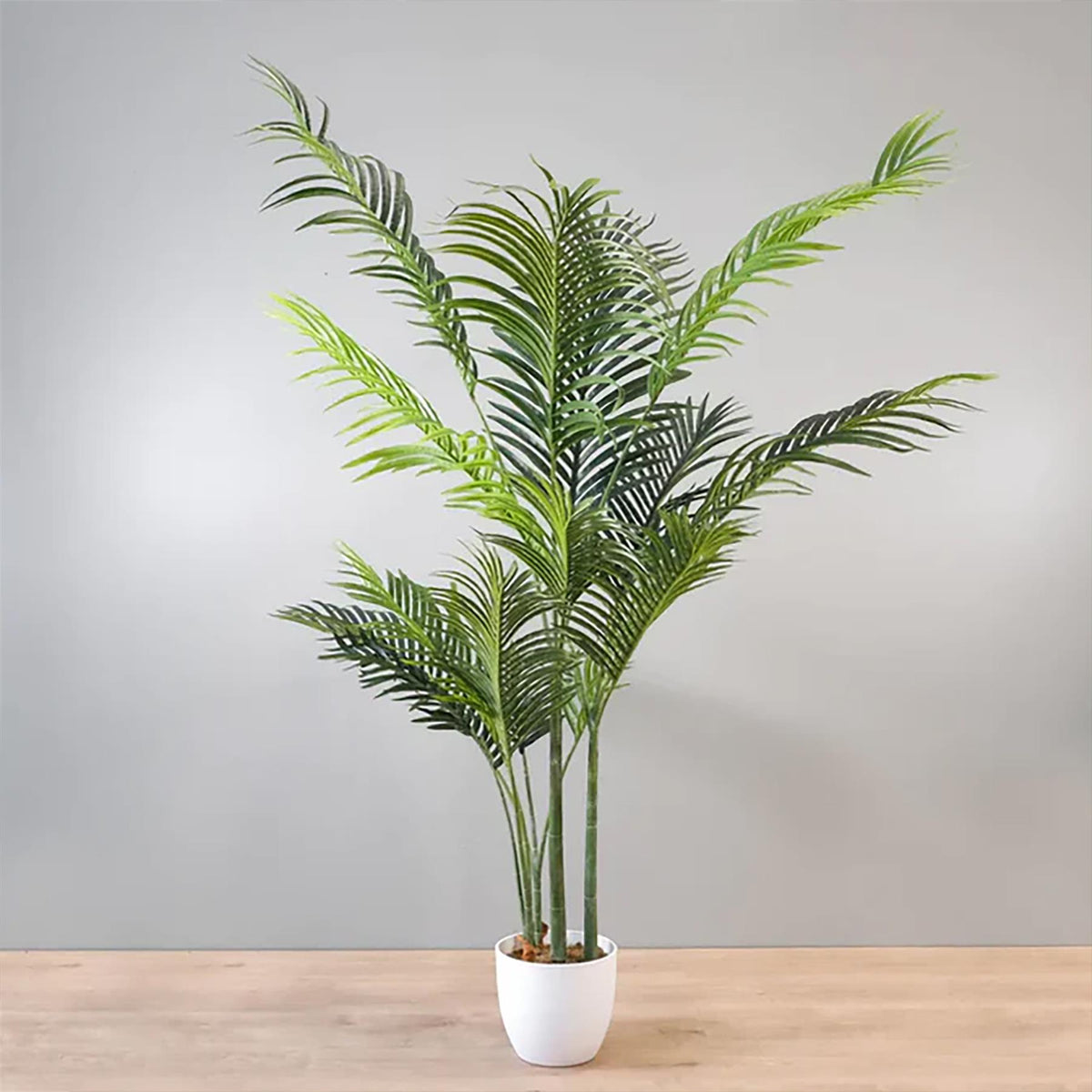 160cm Artificial Palm Tree with 15 Leaves in White Pot – image 5