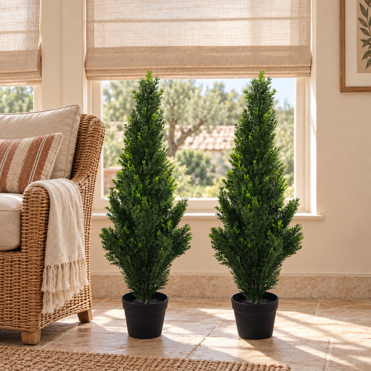 Artificial Cedar Cypress Topiary Tree Outdoor UV Resistant