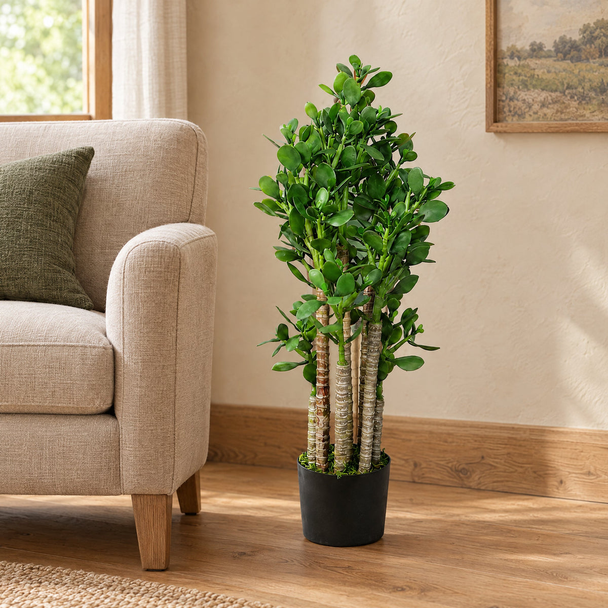 Artificial Deluxe 75cm Green Jade Plant