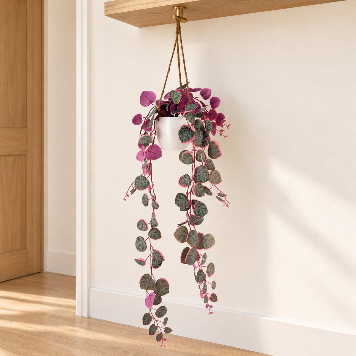 90cm Artificial Potted Hanging Trailing Plant - String of Hearts