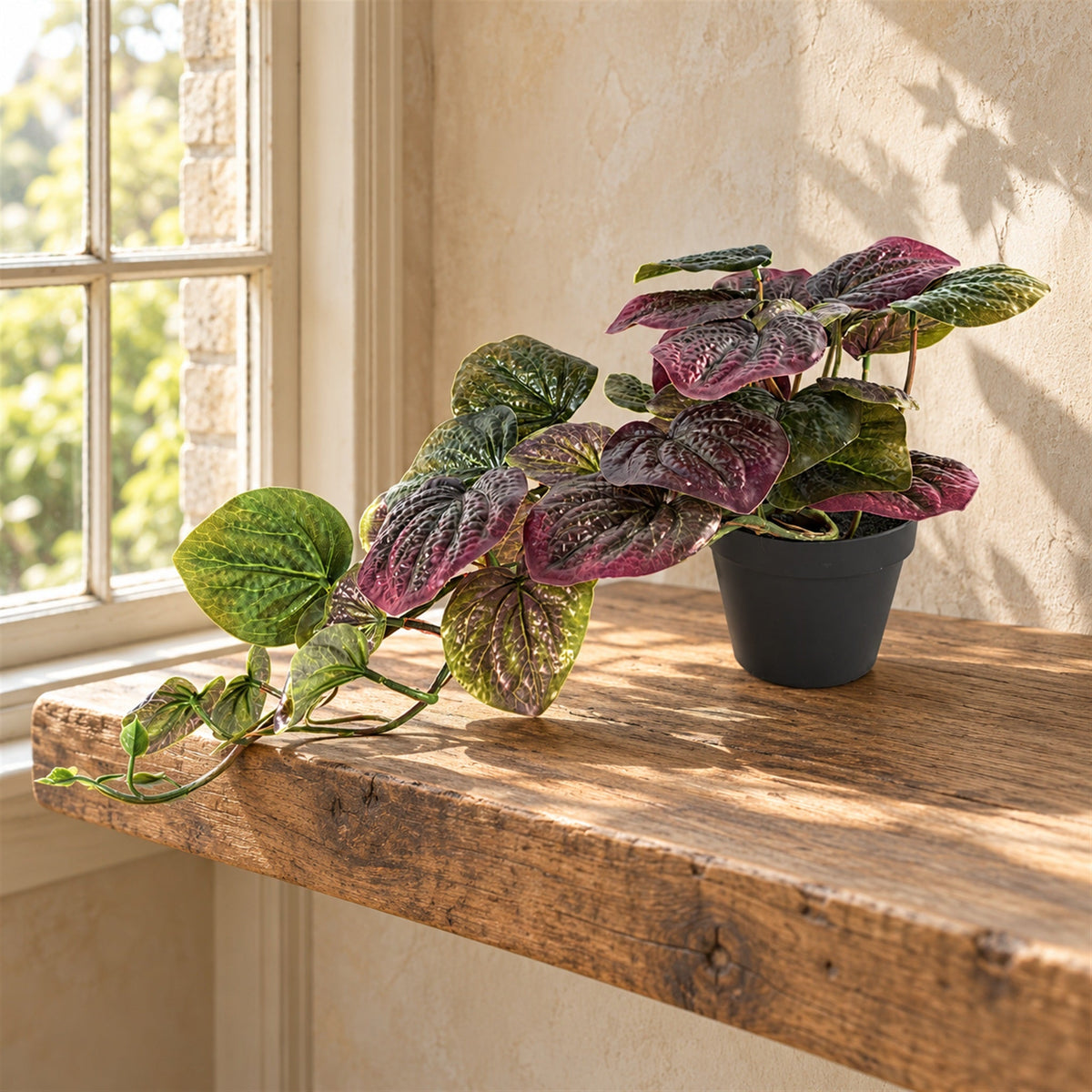 35cm Artificial Trailing Green Potted Pothos Plant