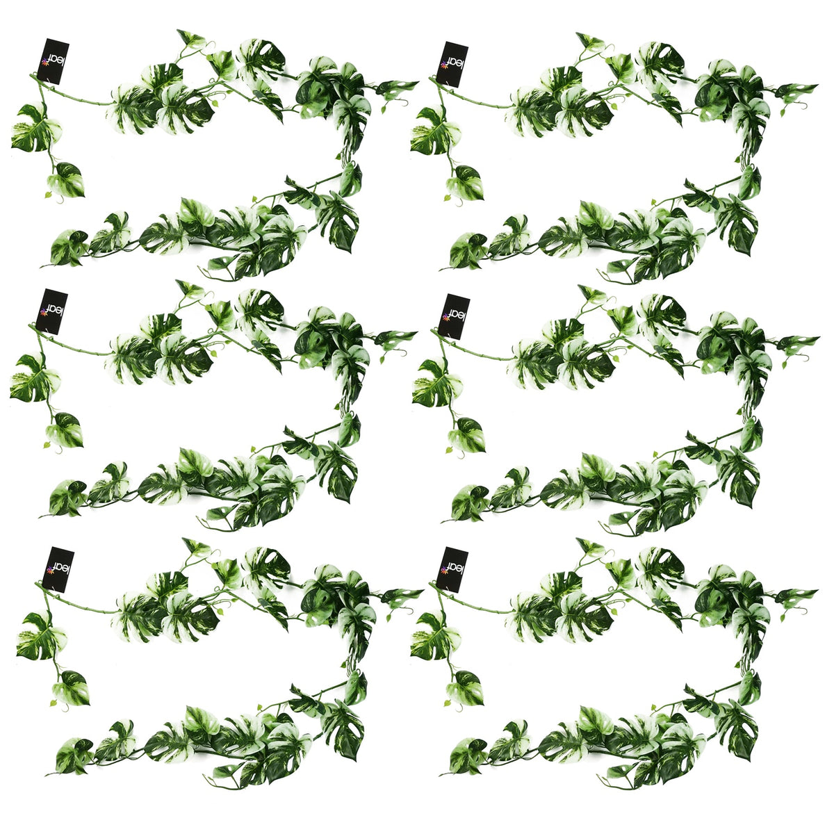 180cm Artificial Hanging Trailing Variegated Monstera Plant – image 6