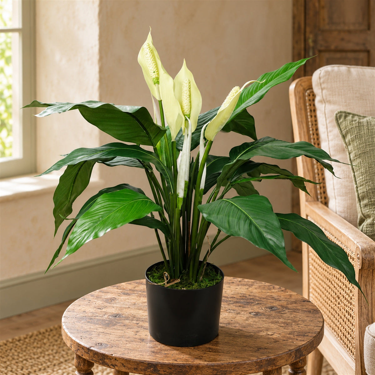 Artificial Peace Lily White Spathiphyllum