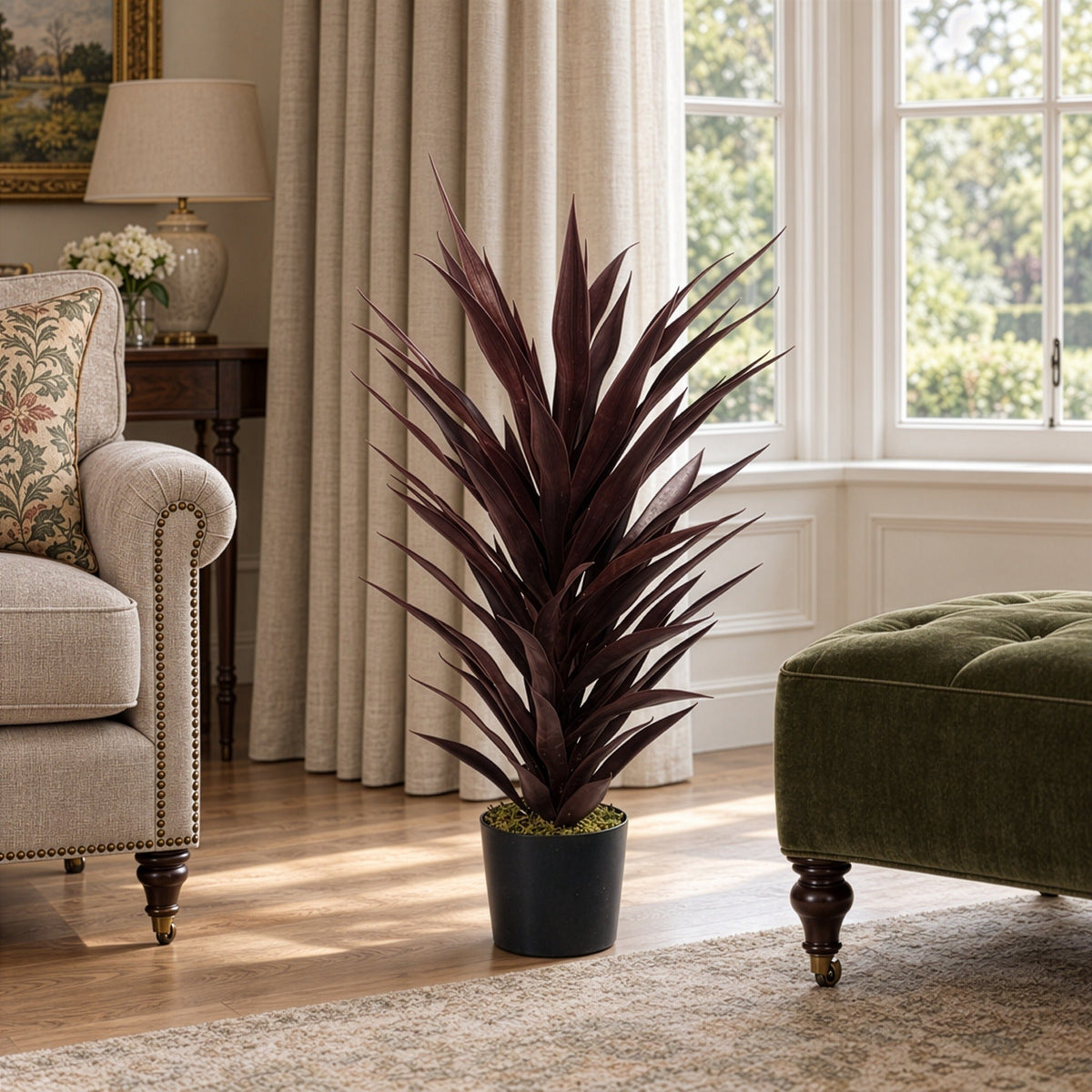 85cm Dark Red Yucca Plant Artificial