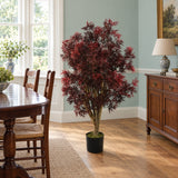120cm Red Aralia Tree Artificial UV Resistant Outdoor