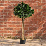 120cm Artificial Bay Tree Laurel UV Resistant Outdoor Topiary
