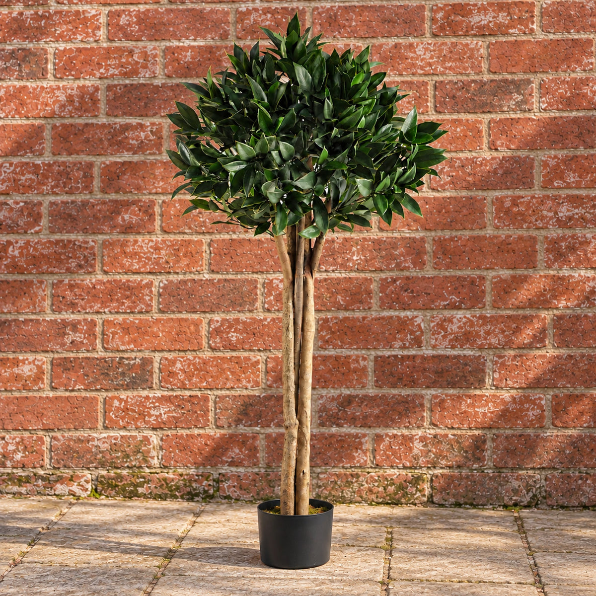 120cm Artificial Bay Tree Laurel UV Resistant Outdoor Topiary