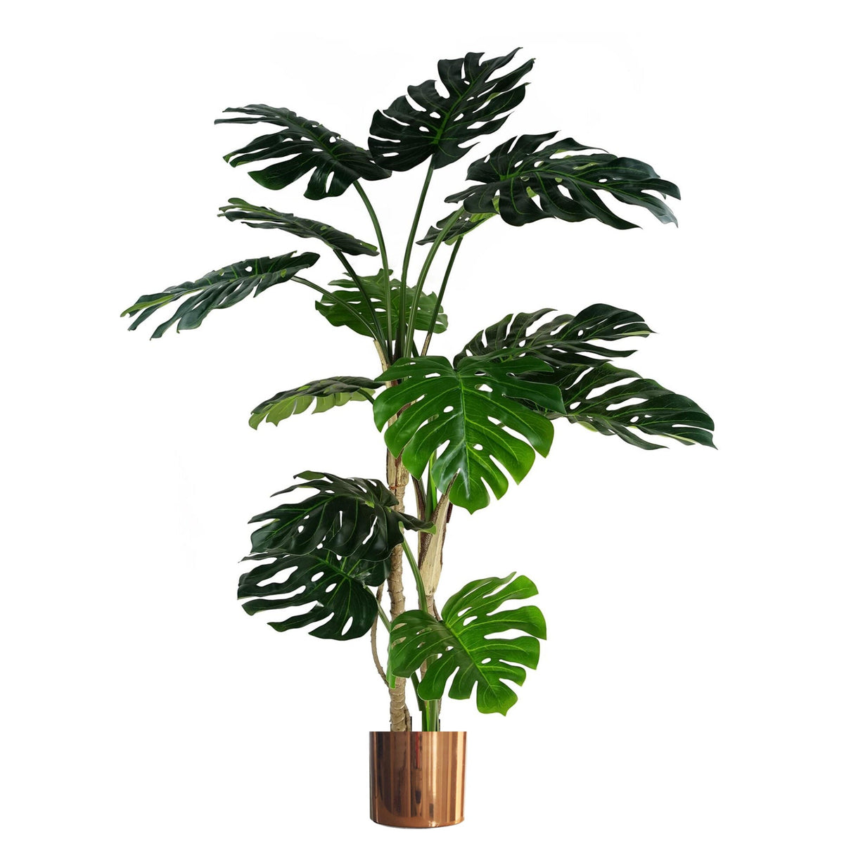 150cm (5ft) Luxury Artificial Monstera Plant Black Pot