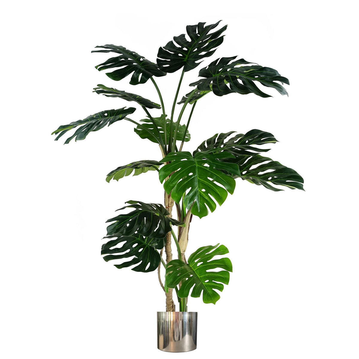 150cm (5ft) Luxury Artificial Monstera Plant Black Pot – image 5