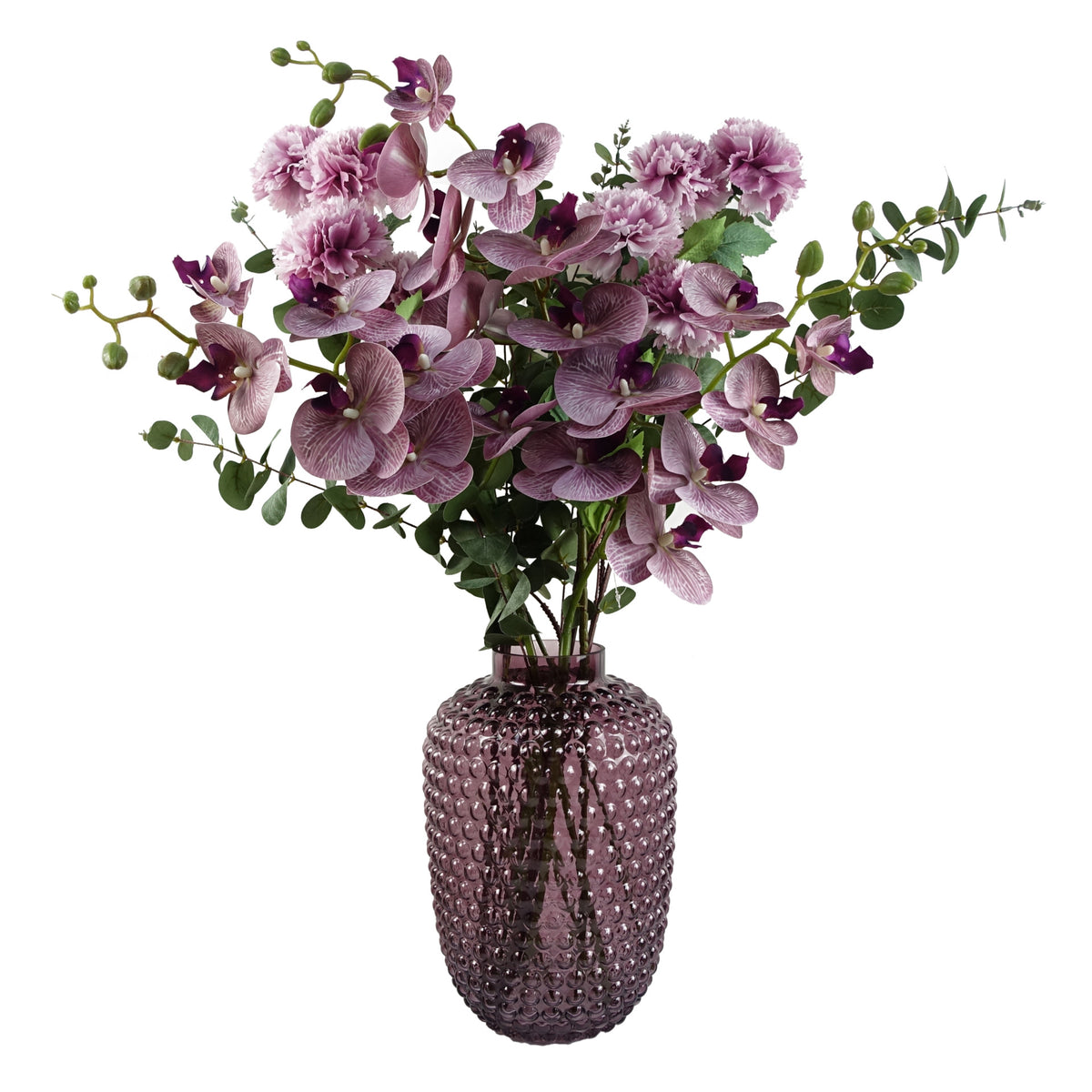 30cm Mulberry Purple Bubble Glass Vase – image 3