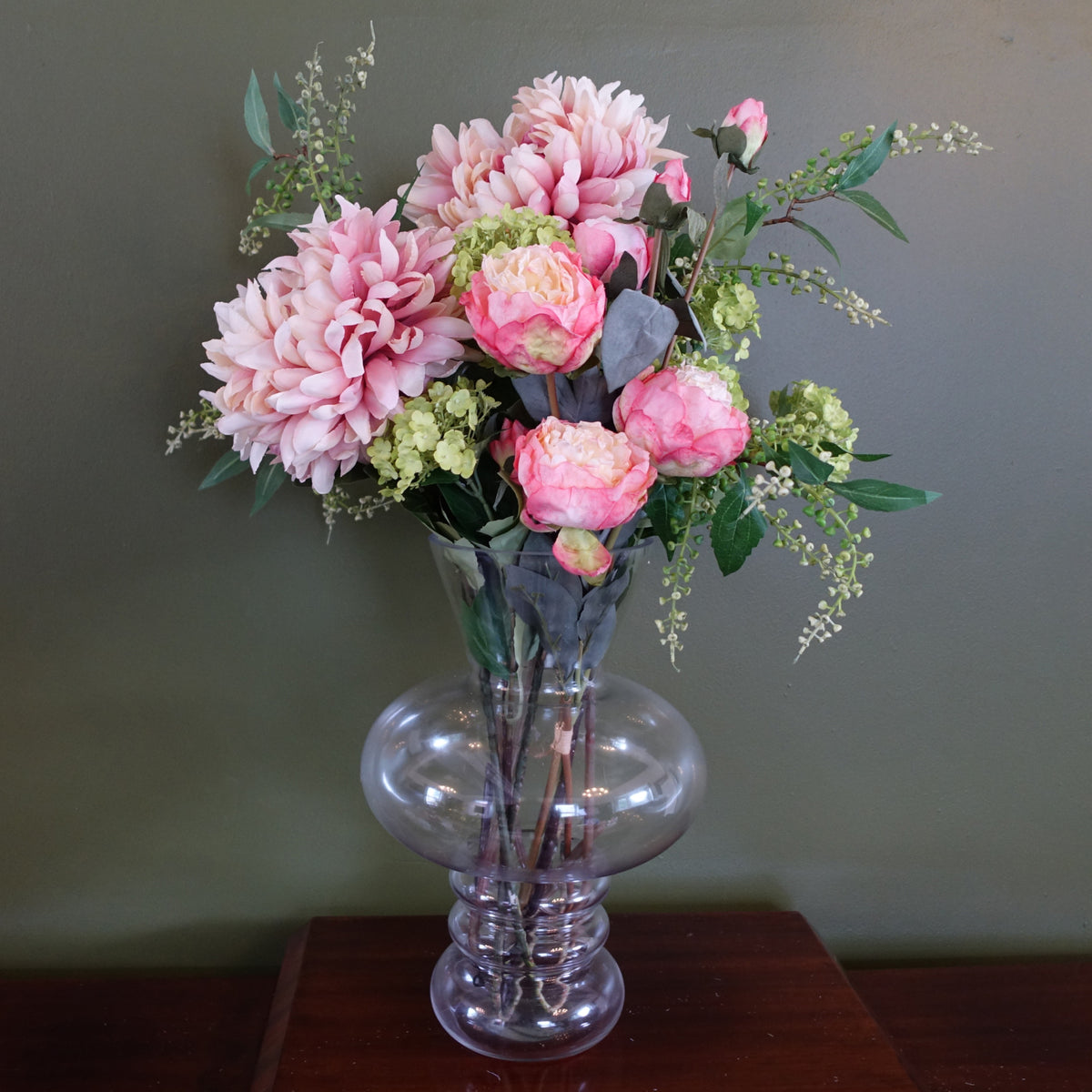35cm Bubble Clear Glass Vase – image 2