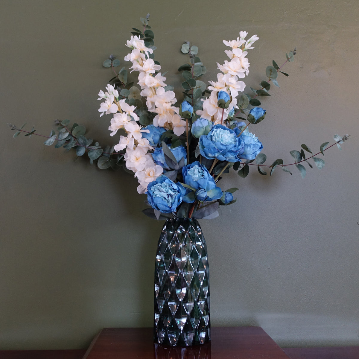 30cm Green Waves Glass Vase – image 2
