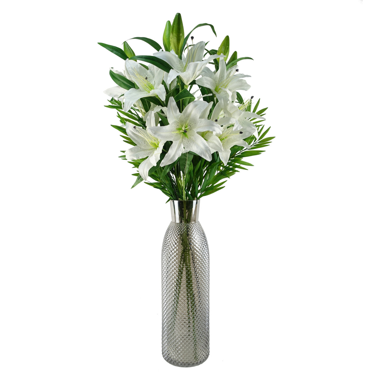 100cm Large Artificial Lily Stem with 3 Flowers – image 7