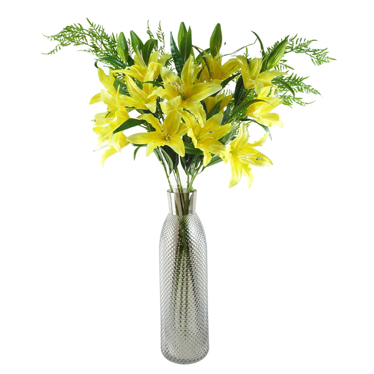 100cm Large Artificial Lily Stem with 3 Flowers – image 31