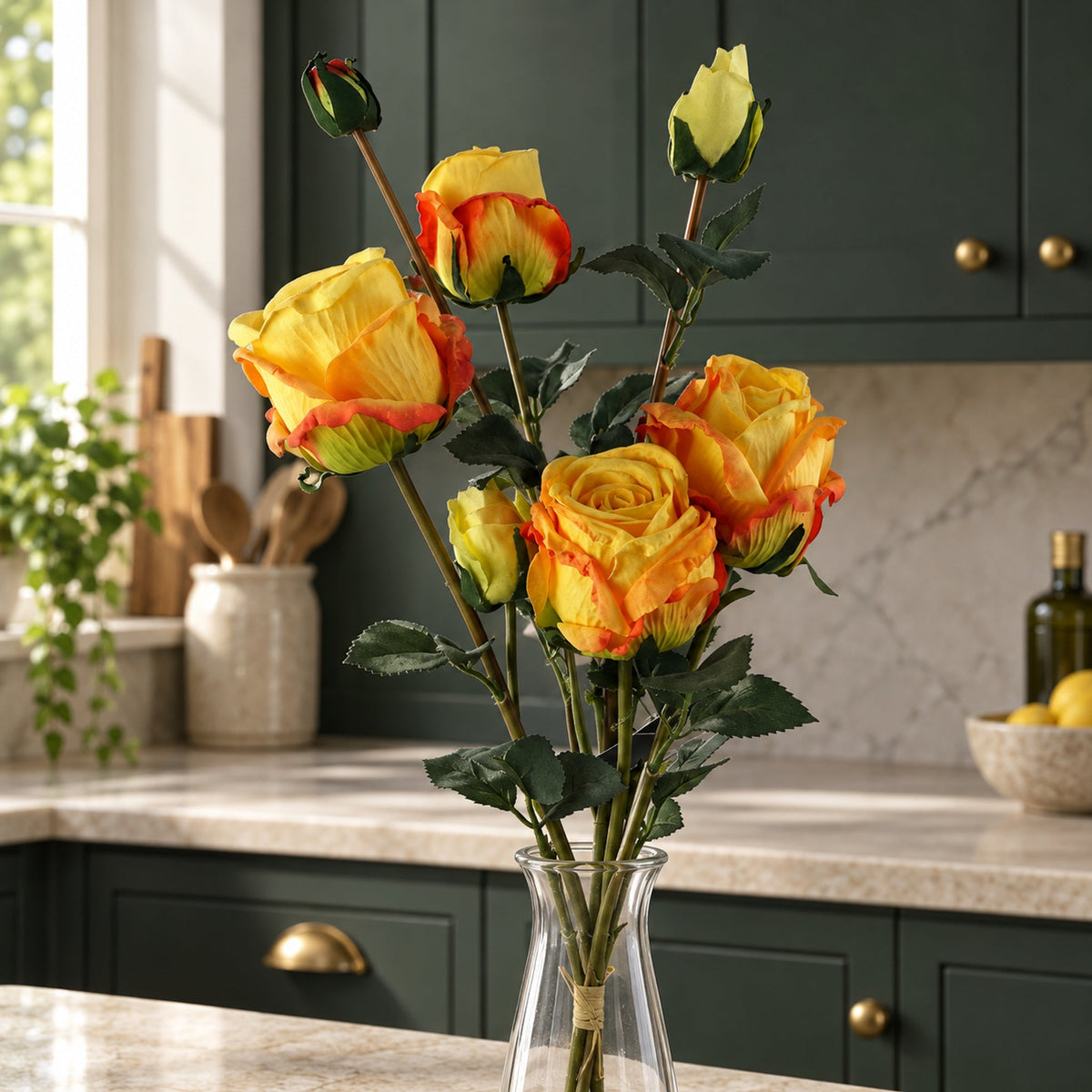 Artificial Rose Flower Stem Sprays