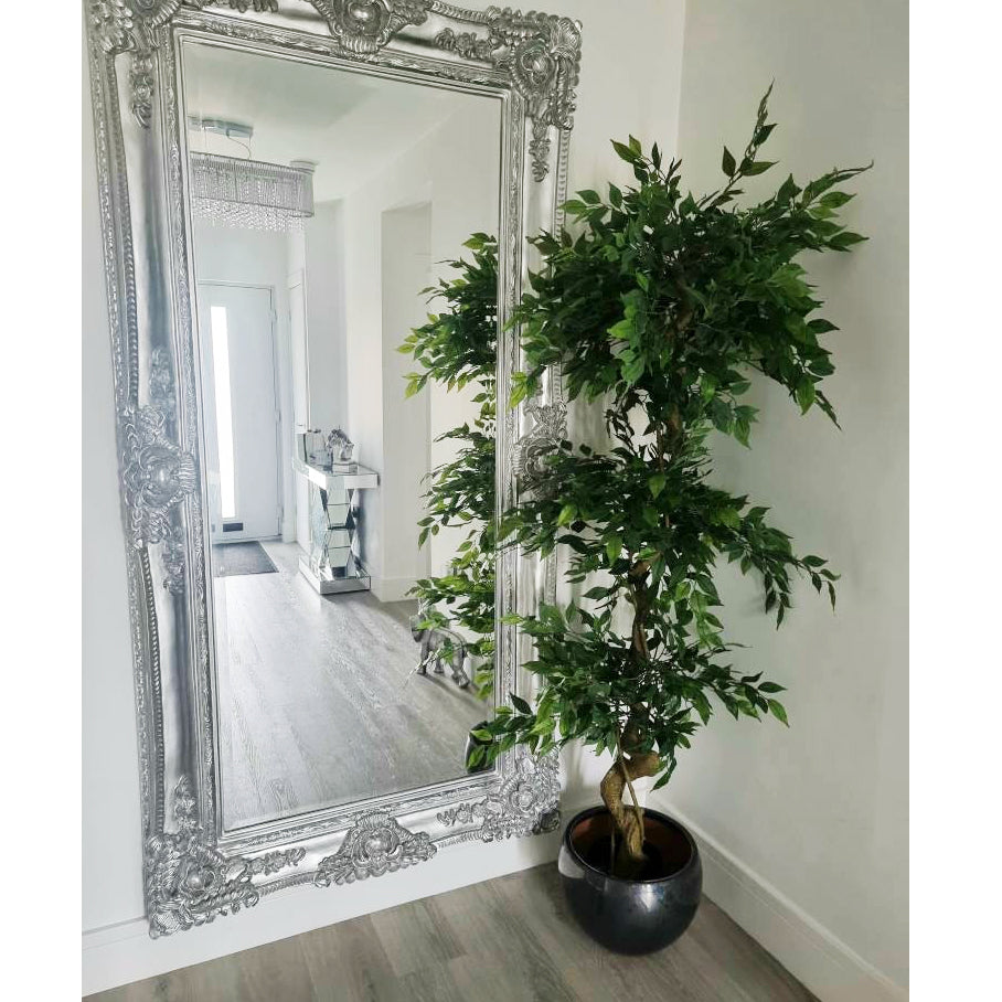 180cm Artificial Twisted Trunk Fruticosa Ficus Tree Triple Ball Topiary 1984 Leaves – image 8