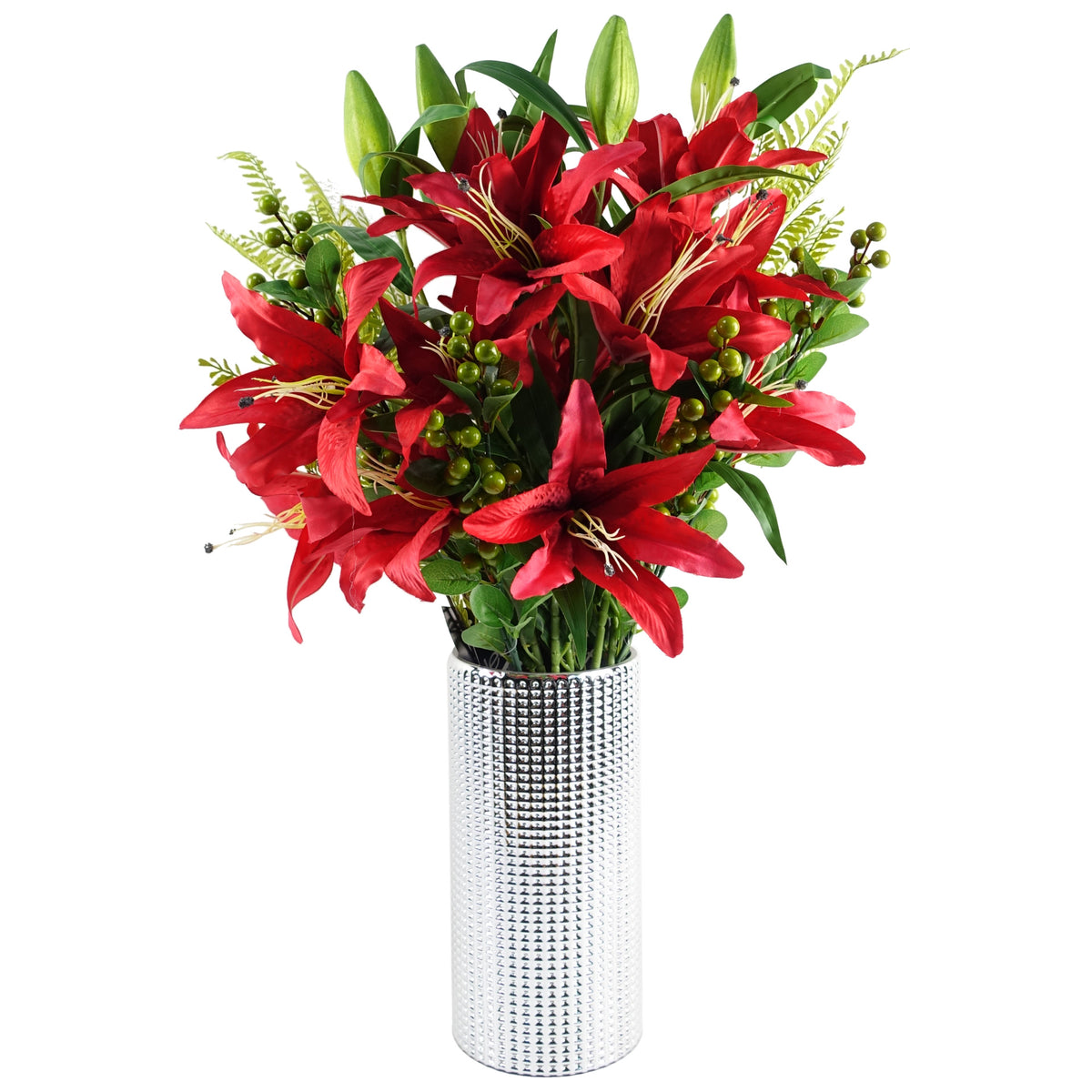 30cm Silver Dot Glass Vase – image 4