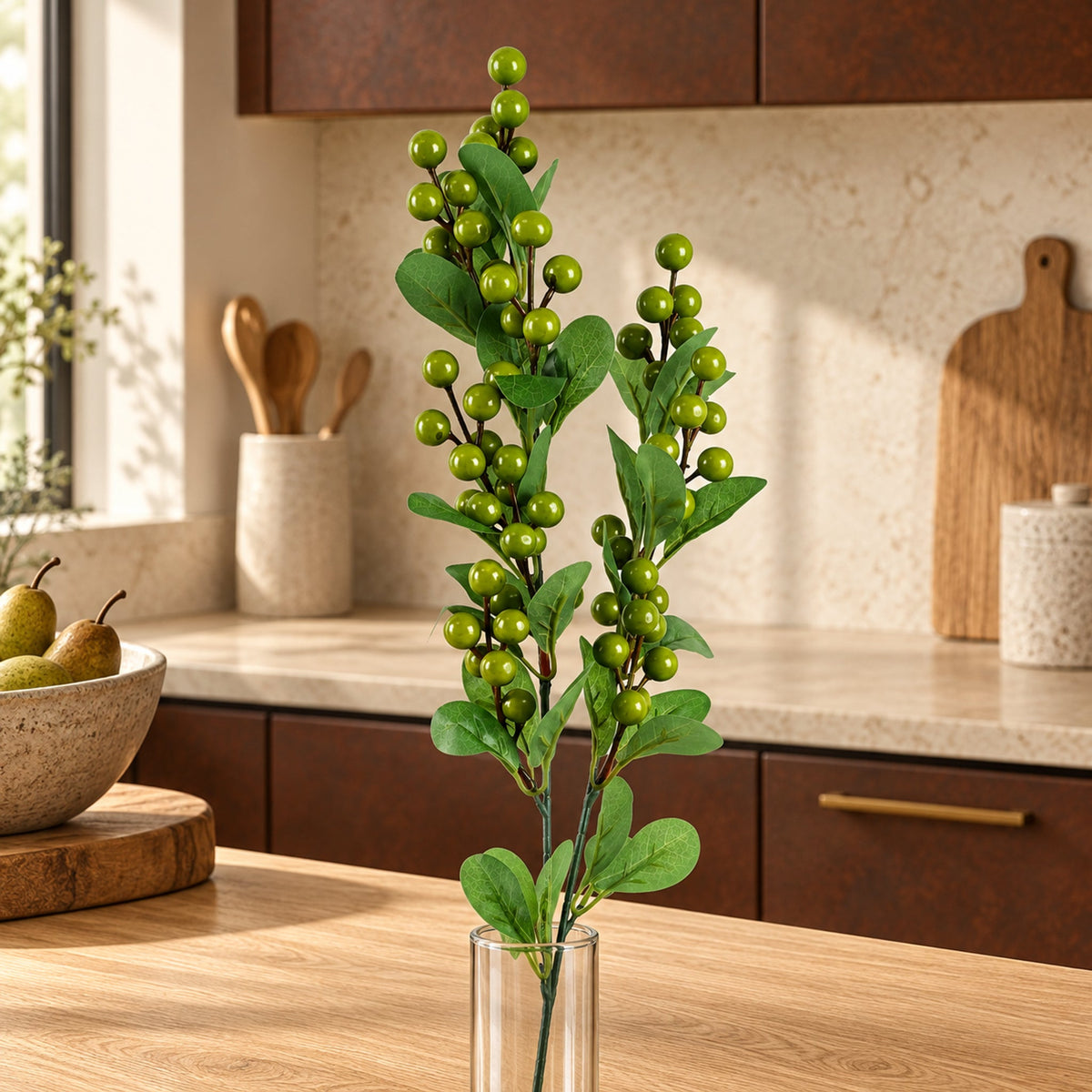 70cm Artificial Faux Berry Spray Stem