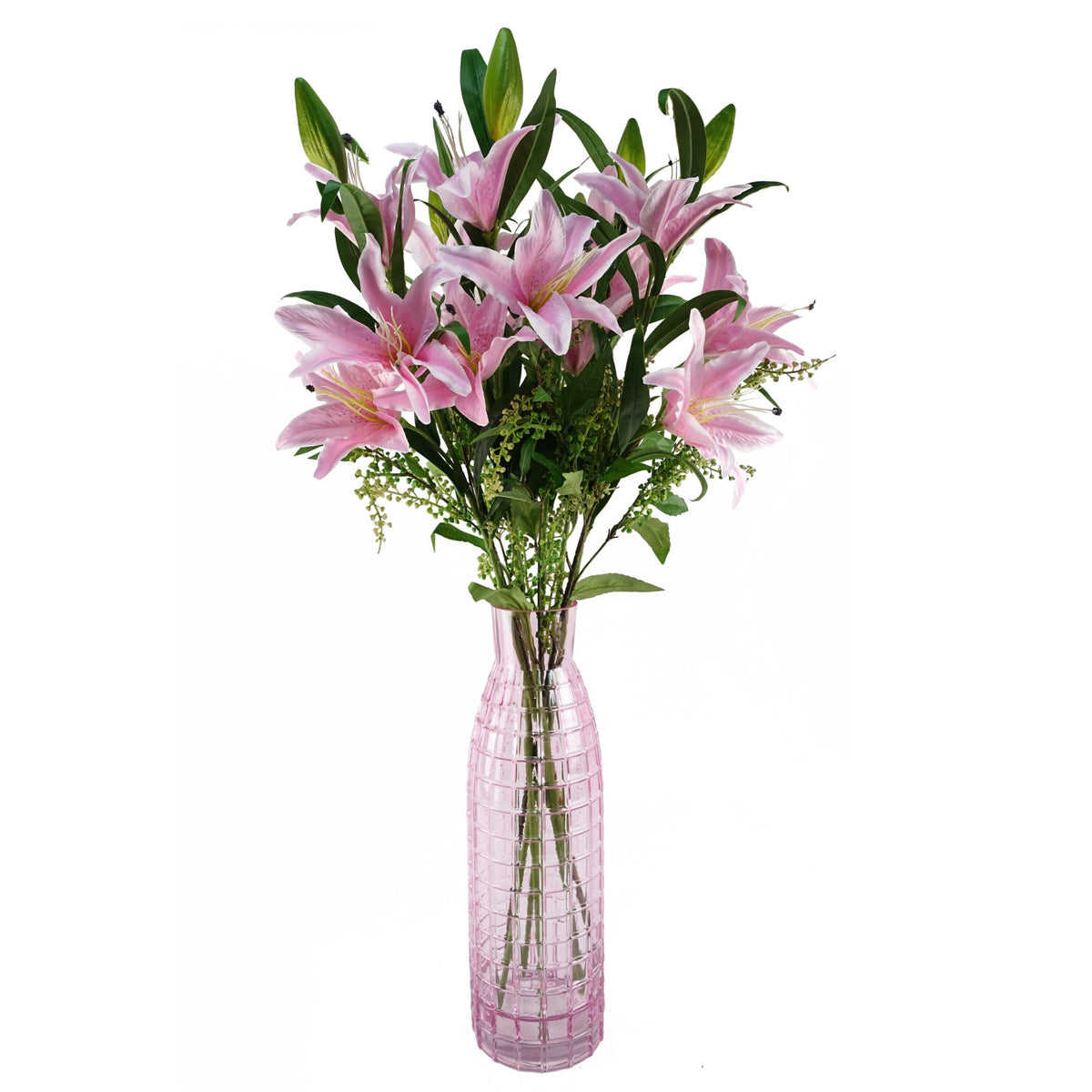 100cm Large Artificial Lily Stem with 3 Flowers – image 22