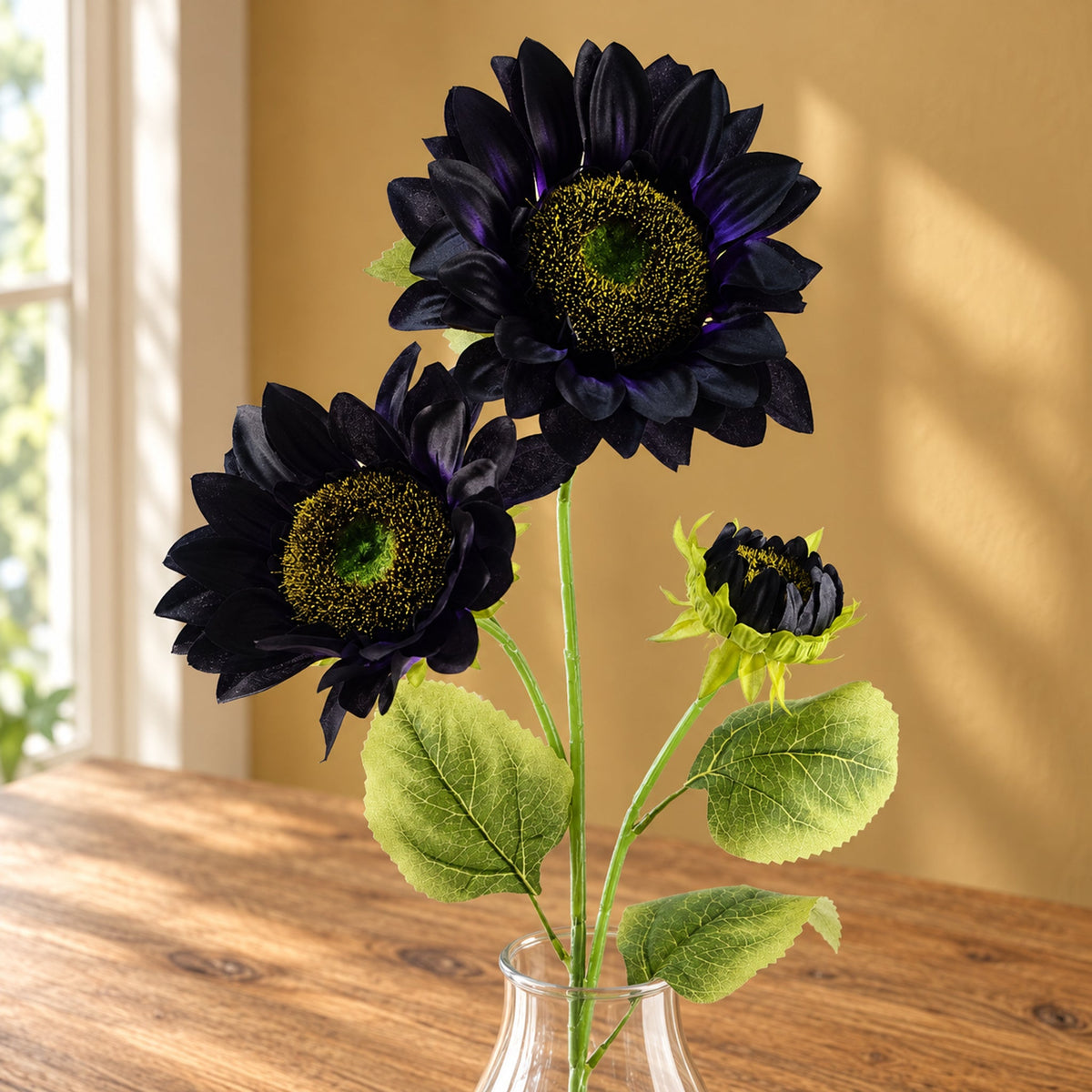 88cm Faux Artificial Sunflower with 3 heads