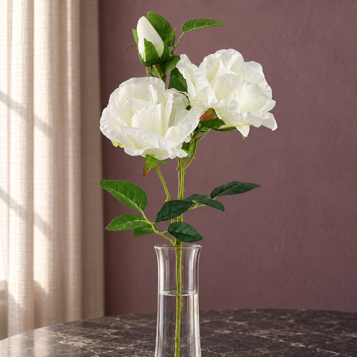 Realistic Artificial Rose Flower Stems