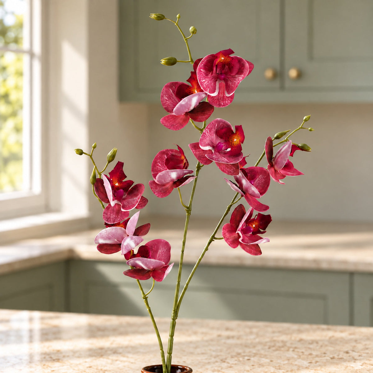 80cm Artificial Mini Orchid Stems